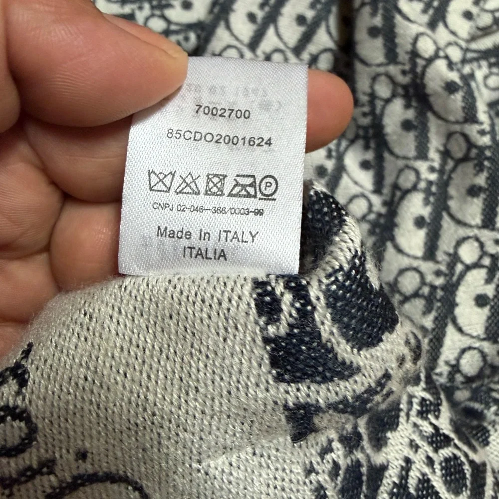 Christian Dior Oblique Blue Marine scarf - Picture 8 of 9